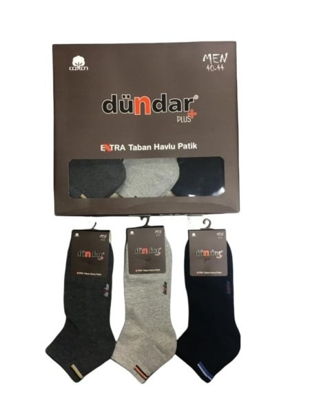 DÜNDAR 7651 ERKEK PLUS TABAN HAVLU PATİK SİYAH