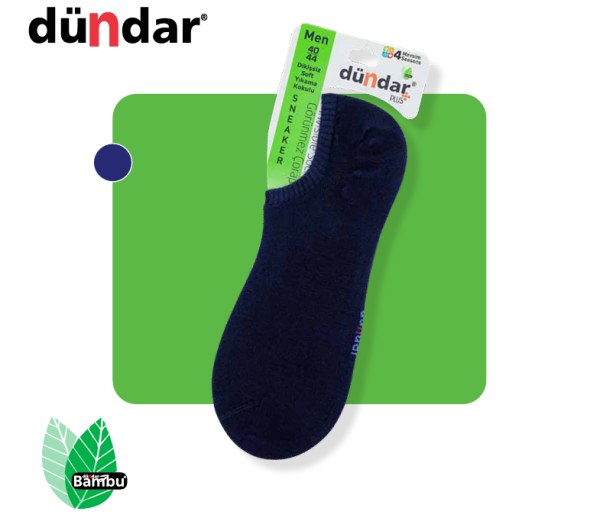 DÜNDAR 6883 ERKEK PLUS BAMBU SNEAKER BABET ÇORAP SİYAH