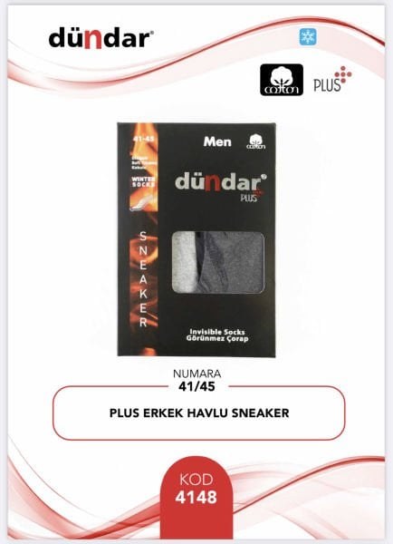 DÜNDAR 4148 ERKEK PLUS HAVLU SNEAKER SİYAH