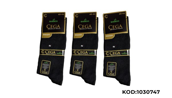 ÇEGA ERKEK BAMBU ÇORAP SİYAH