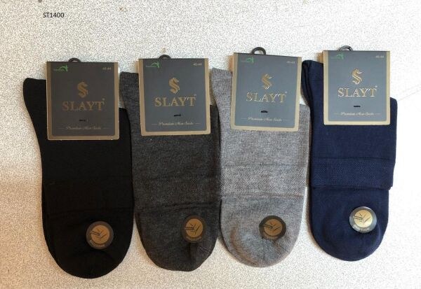 SLAYT ST1400 ERKEK BAMBU LYCRALI K.KONÇ ÇORAP ASORTİ