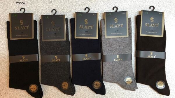 SLAYT ST1500 ERKEK BAMBU LYCRALI SOKET ÇORAP SİYAH