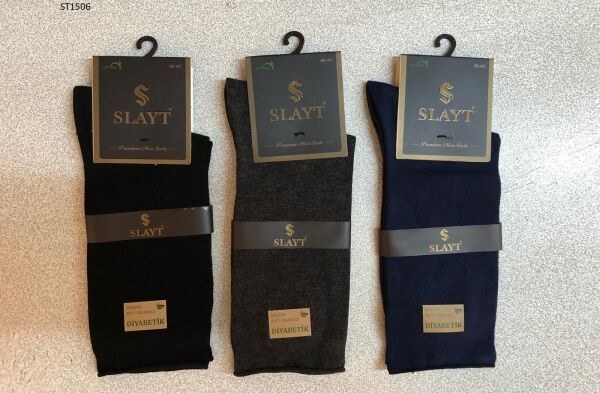 SLAYT ST1505 ERKEK BAMBU DİABET SOKET SİYAH