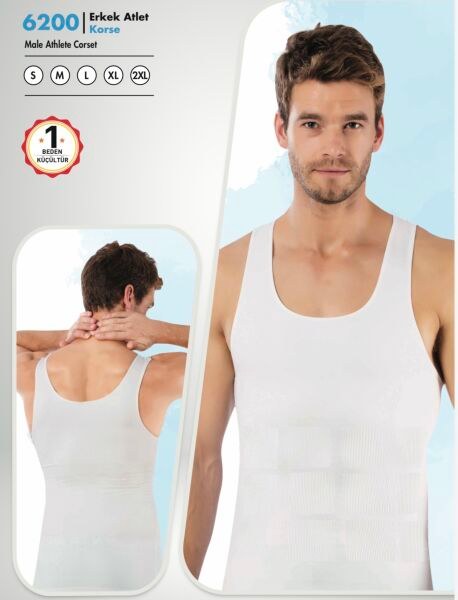 FORM TİME 6200-B ERKEK ATLET KORSE BEYAZ