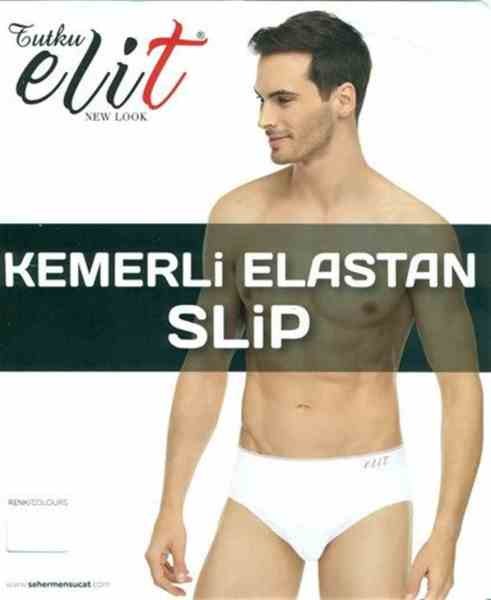 TUTKU ELİT 1351 ERKEK İNCE BEL KEMERLİ SLİP BEYAZ