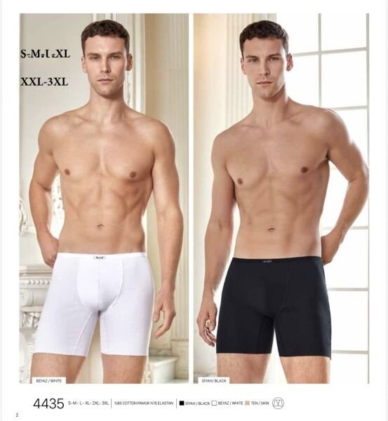 BERRAK 4435 ERKEK LAZER KESİM BOXER BEYAZ