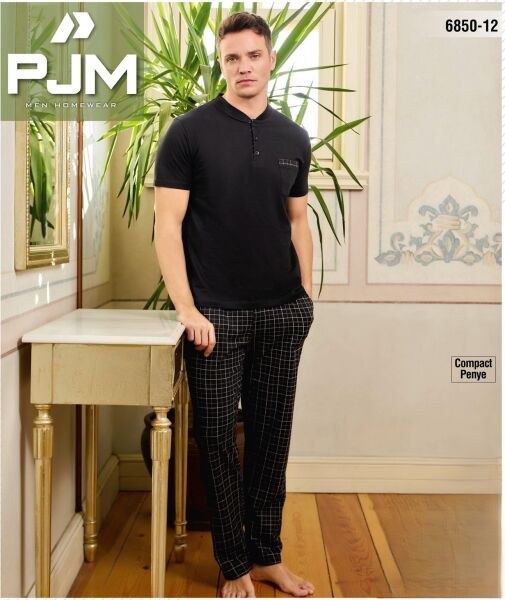 PJM 6850-12 ERKEK PENYE KISA KOL PİJAMA TAKIM