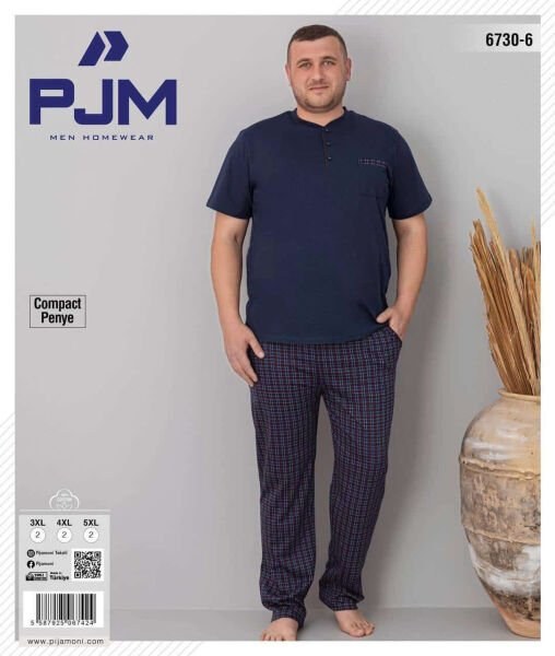 PJM 6730-6 ERKEK PENYE BATTAL KISA KOL PATLI TAKIM