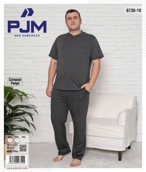 PJM 6730-10 ERKEK PENYE BATTAL KISA KOL PATLI TKM