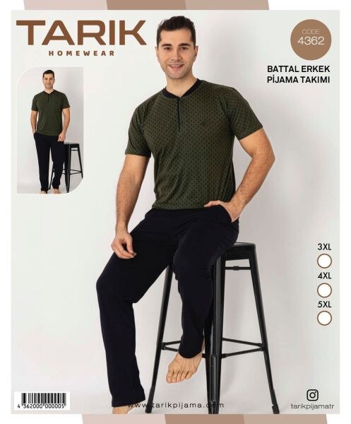 TARIK 4362 ERKEK PENYE BATTAL KISA KOL PİJAMA TKM