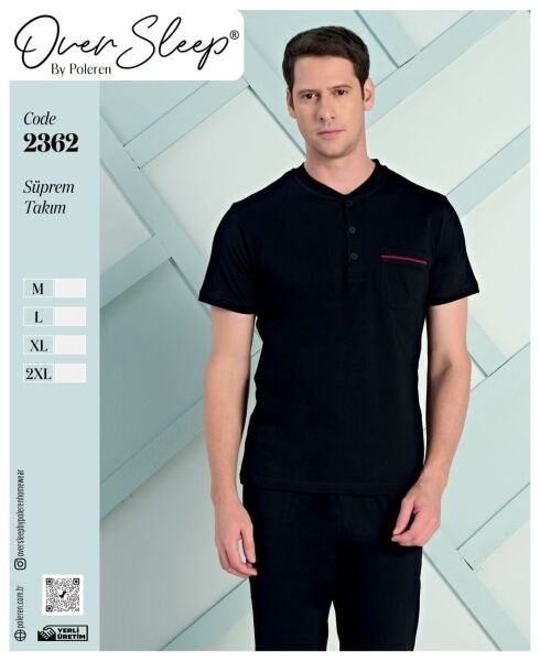 OVER SLEEP 2362 ERKEK SÜPREM K.KOL PİJAMA TK