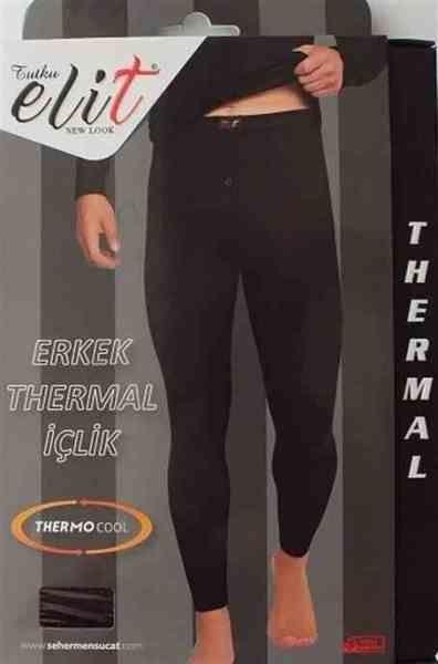 TUTKU ELİT 1306 ERKEK TERMAL ALT SİYAH