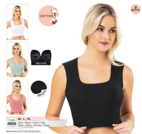 KOTA 6806 BAYAN KARE YAKA PENYE KAŞ.PEDLİ CROP PUDRA