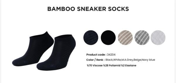 AYTUĞ 34204 BAYAN BAMBU PATİK DESENLİ 1