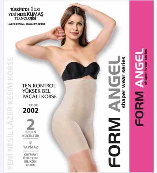FORM ANGEL 2002 LAZER KESİM YÜKSEKBEL PAÇALI KORSE SİYAH