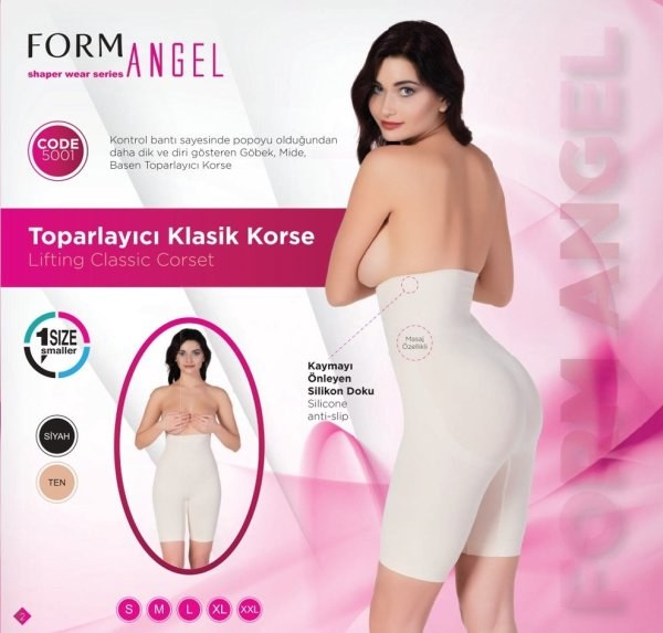 FORM ANGEL 5001 TOPARLAYICI KLASİK KORSE SİYAH