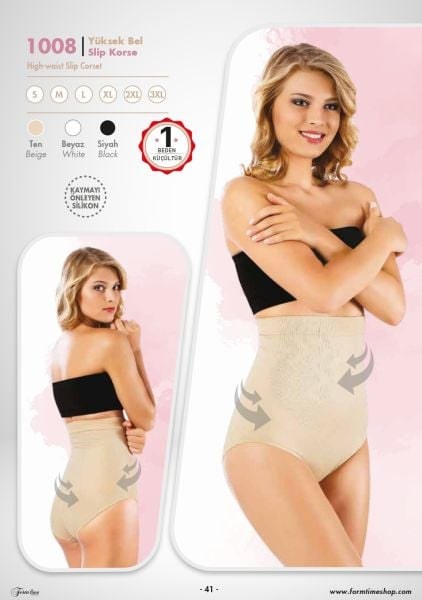 FORM TİME 1008 TOPARLAYICI SLİP KORSE TEN