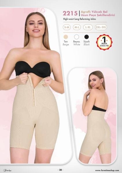 FORM TİME 2215 AGRAFLI UZUN PAÇALI KORSE TEN