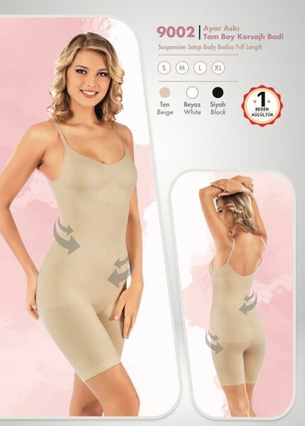 FORM TİME 9002 TAM BOY BODY KORSE BEYAZ