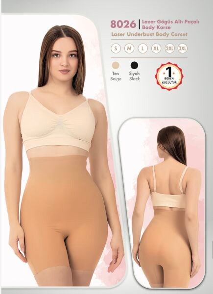 FORM TİME 8026 LAZER YÜKSEK BEL TOPARLAYICI KORSE SİYAH