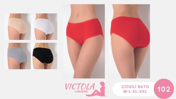 VİCTOLA 102 BAYAN ÇİZGİLİ BATO PEMBE