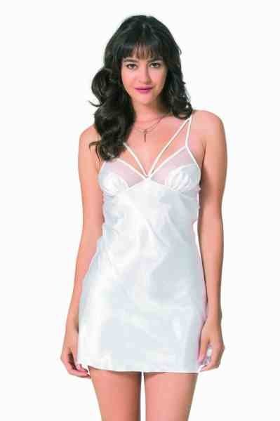 PRİMODA 8060 SATEN KISA GECELİK SİYAH