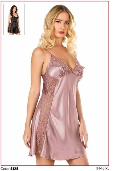 PRİMODA 8128 SATEN KISA GECELİK VİZON