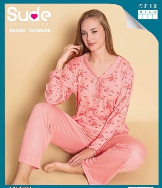 SUDE P-301-830 BAYAN BAMBU İNTERLOK TAKIM