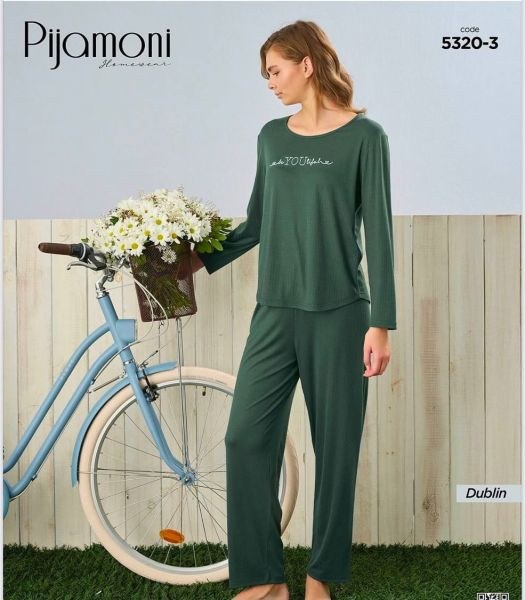 PİJAMONİ 5320-3 BAYAN DUBLİN PİJAMA TAKIM