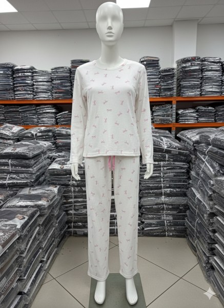 LANA 113-19 BAYAN WAFFLE PİJAMA TAKIM