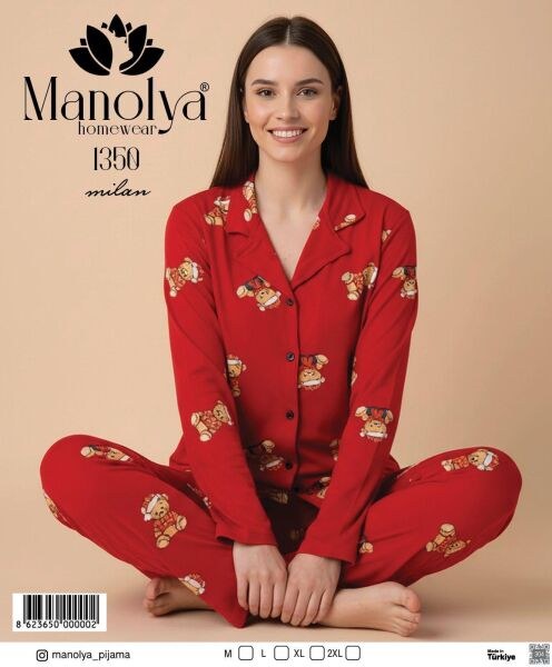 MANOLYA 1350 MİLAN KIR.AYICIK PİJAMA TAKIM