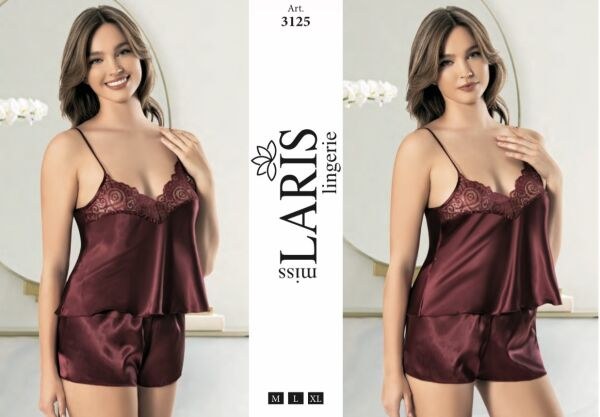 MİSS LARİS 3125 SATEN ŞORT TAKIM
