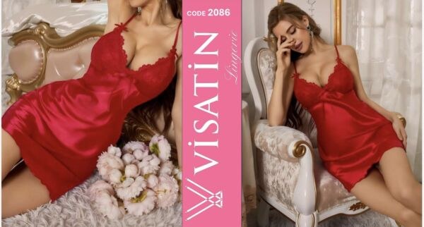 VİSATİN 2086 SATEN GECELİK M-L-XL