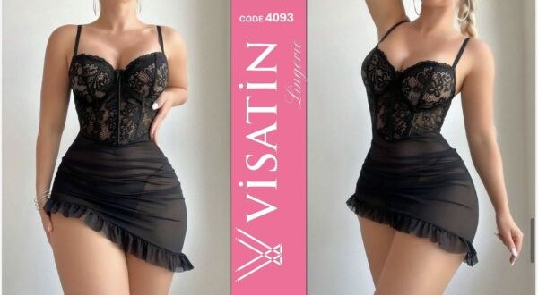 VİSATİN 4093 SATEN GECELİK M-L-XL