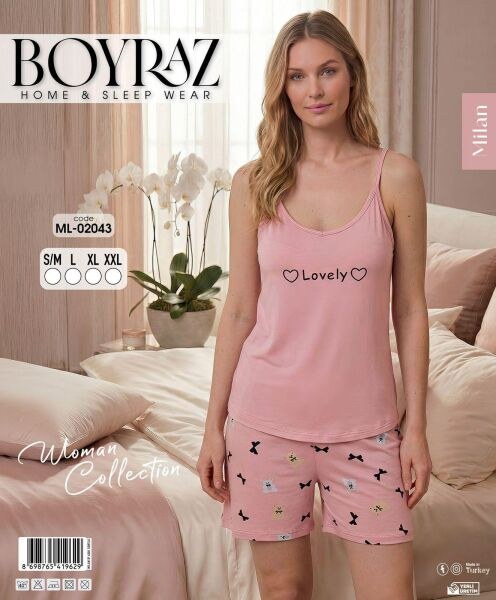 BOYRAZ 02043 MİLAN İP ASKILI ŞORTLU TAKIM