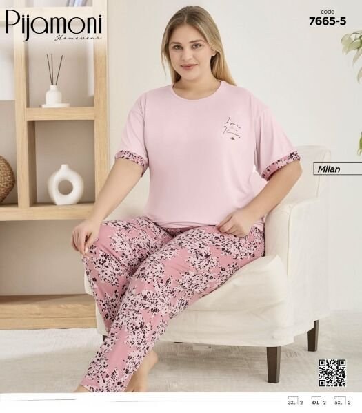 PİJAMONİ 7665-5Y MİLAN BATTAL KISA KOL PİJAMA TK