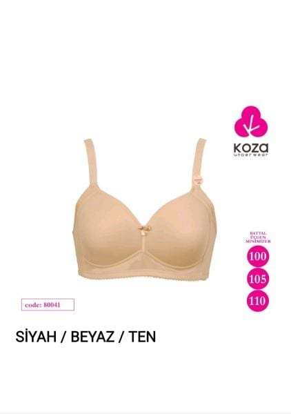 KOZA 80041 BALENSİZ ÜÇGEN MİMİMİZER BATTAL SÜTYEN SİYAH