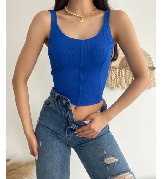 NOA&NOA 9271 BASIC SIFIR KOL CROP BEYAZ