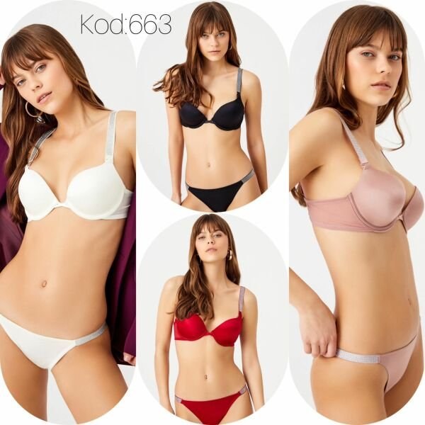 CANSOY 663-T DİVA DOUBLE PUSH UP SÜTYEN TAKIM VİŞNE