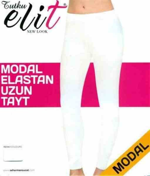 TUTKU ELİT 2101 BAYAN MODAL ELASTAN UZUN TAYT BEYAZ