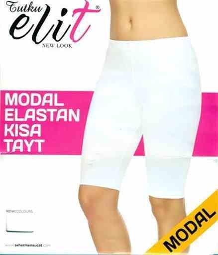 TUTKU ELİT 2103 BAYAN MODAL ELASTAN KISA TAYT SİYAH