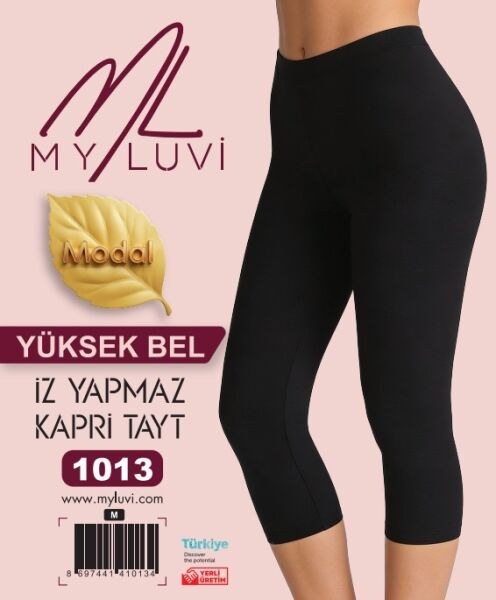 MY LUVİ 1013 BAYAN DİZALTI TAYT SİYAH