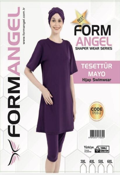 FORM ANGEL 1703-2 BATTAL K.KOL DÜZ TESETTÜR MAYO