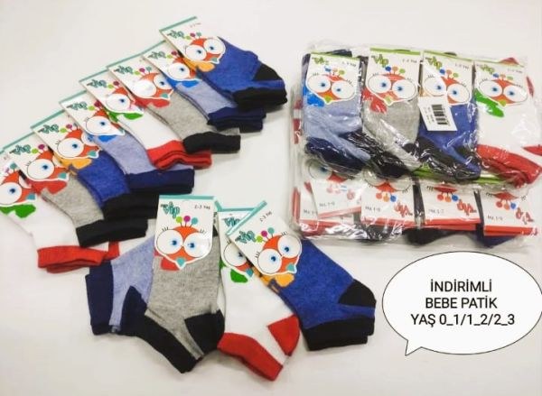 VİP 103 ERKEK BEBE PATİK ÇORAP ASORTİ