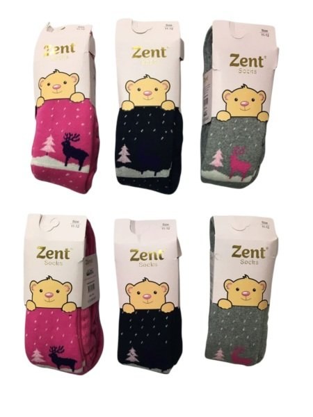 ZENT KIZ ÇOCUK DESENLİ HAVLU KÜLOTLU ÇORAP ASORTİ