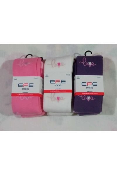 EFE KIZ ÇOCUK DÜZ HAVLU KÜLOTLU ÇORAP SİYAH