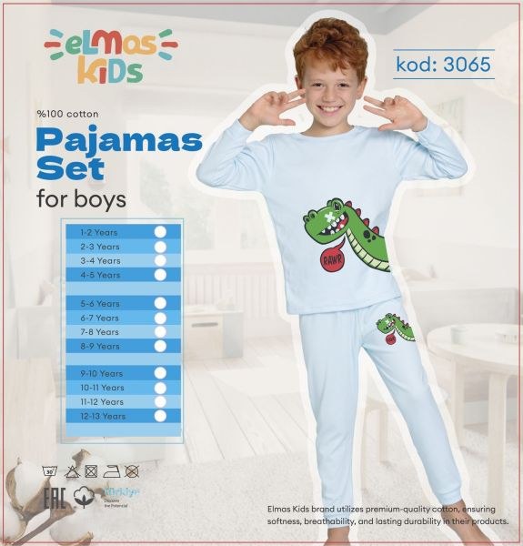ELMAS 3065 ERKEK ÇOCUK 5-9 YAŞ PİJAMA TAKIM