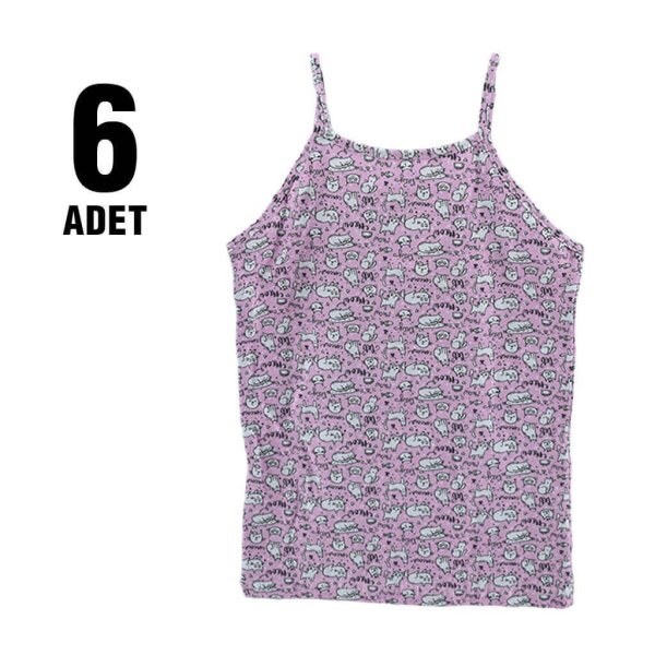 TUTKU 0850 KIZ İP ASKI EMPİRME ATLET ASORTİ