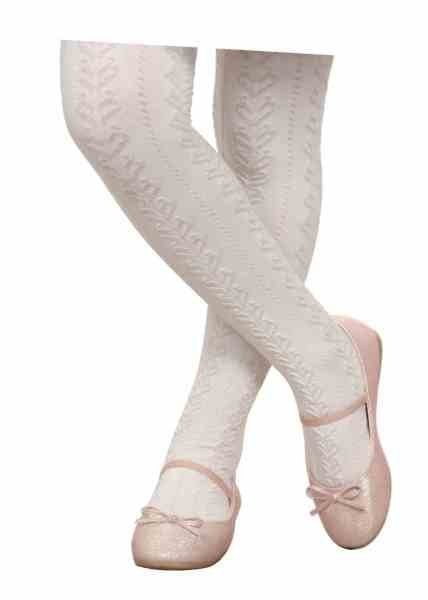 DORE 13570 KIZ AYŞE DESENLİ COTTON KÜLOTLU ÇORAP EKRU