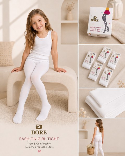 DORE 13723 KIZ EBRU DESENLİ MİCRO KÜLOTLU ÇORAP SİYAH